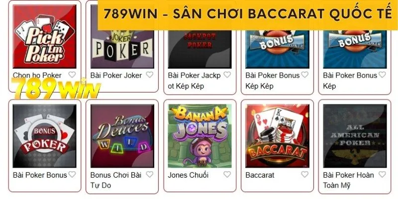 789WIN - Sân chơi Baccarat quốc tế