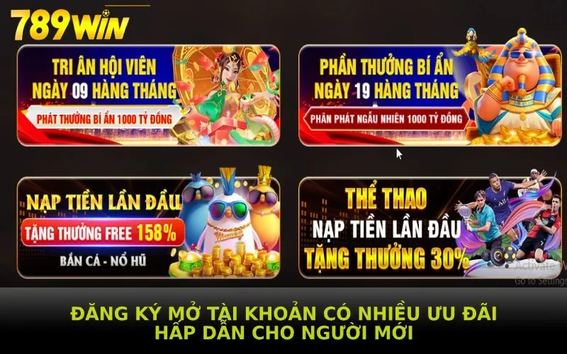 Đăng ký mở tài khoản có nhiều ưu đãi hấp dẫn cho người mới