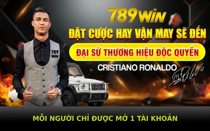 Mỗi người chỉ được mở 1 tài khoản tại nhà cái 789win