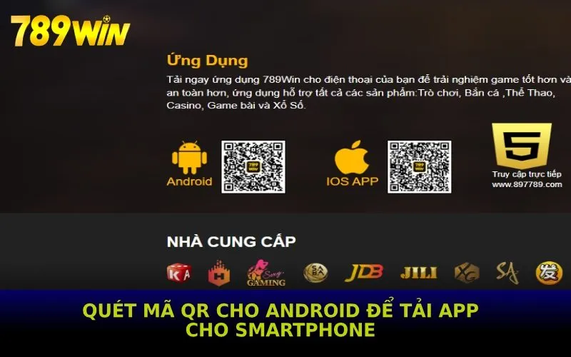 Quét mã QR cho Android để tải app cho smartphone