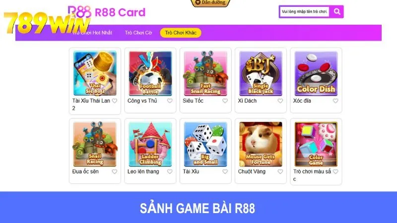 Sảnh bài R88 với tỷ lệ thưởng lớn