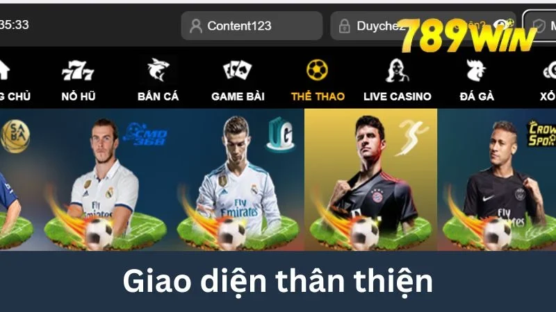 Giao diện thân thiện